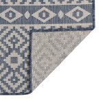 Vidaxl tapis � tissage plat d'ext�rieur 200x280 cm rayures bleues