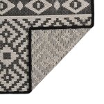 Vidaxl tapis  tissage plat d'extrieur 200x280 cm rayures noires