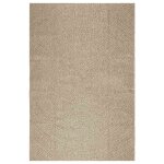 Vidaxl tapis zizur beige 160x230 cm aspect de jute intrieur extrieur