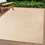 Vidaxl tapis zizur beige 200x290 cm aspect de jute int�rieur ext�rieur