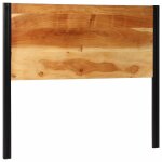 Vidaxl tte de lit 120 cm bois massif d'acacia et fer