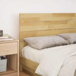 Vidaxl tte de lit 120 cm en bois massif de chne