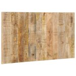 Vidaxl t�te de lit 140 cm bois de manguier brut massif