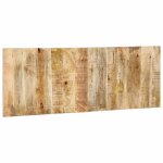 Vidaxl t�te de lit 140 cm bois de manguier brut massif