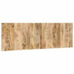 Vidaxl t�te de lit 160 cm bois de manguier brut massif