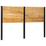 Vidaxl tte de lit 160 cm bois massif d'acacia et fer