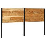 Vidaxl tte de lit 180 cm bois massif d'acacia et fer