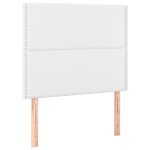 Vidaxl tte de lit blanche 100 x 5 x 118 / 128 cm similicuir