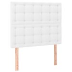 Vidaxl tte de lit blanche 90 x 5 x 118 / 128 cm similicuir