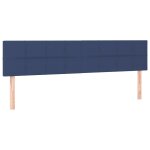 Vidaxl t�tes de lit bleu 160x5x78 / 88 cm tissu