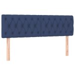 Vidaxl t�tes de lit bleu 160x7x78 / 88 cm tissu