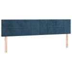 Vidaxl ttes de lit 2 pcs bleu fonc 100x5x78 / 88 cm velours