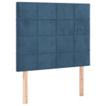 Vidaxl ttes de lit 2 pcs bleu fonc 100x5x78 / 88 cm velours