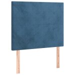 Vidaxl tte de lit bleu fonc 90x5x118 / 128 cm velours