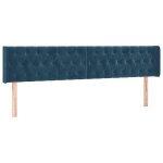 Vidaxl t�tes de lit bleu fonc� 180 x 7 x 78 / 88 cm velours