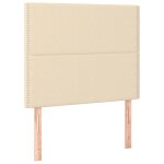 Vidaxl ttes de lit 2 pcs crme 100x5x78 / 88 cm tissu