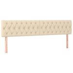 Vidaxl t�tes de lit cr�me 200x7x78 / 88 cm tissu