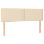 Vidaxl t�tes de lit cr�me 144x5x78 / 88 cm tissu