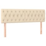 Vidaxl ttes de lit 2 pcs crme 80x7x78 / 88 cm tissu