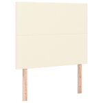 Vidaxl ttes de lit 2 pcs crme 90x5x78 / 88 cm similicuir
