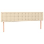 Vidaxl ttes de lit 2 pcs crme 90x5x78 / 88 cm tissu