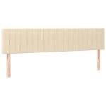 Vidaxl ttes de lit 2 pcs crme 90x5x78 / 88 cm tissu