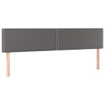 Vidaxl ttes de lit 2 pcs gris 100x5x78 / 88 cm similicuir