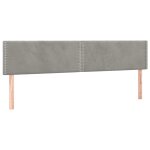 Vidaxl ttes de lit 2 pcs gris clair 100x5x78 / 88 cm velours
