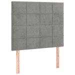 Vidaxl t�te de lit gris clair 100x5x118 / 128 cm velours