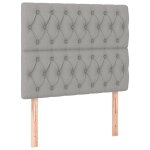 Vidaxl têtes de lit 2 pcs gris clair 100x7x78 / 88 cm tissu Vidaxl têtes de lit 2 pcs gris clair 100x7x78 / 88 cm tissu