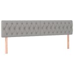 Vidaxl ttes de lit 2 pcs gris clair 100x7x78 / 88 cm tissu