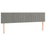 Vidaxl têtes de lit 2 pcs gris clair 80x5x78 / 88 cm velours Vidaxl têtes de lit 2 pcs gris clair 80x5x78 / 88 cm velours