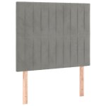 Vidaxl t�te de lit gris clair 80x5x118 / 128 cm velours