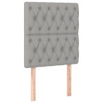 Vidaxl t�te de lit gris clair 80x7x118 / 128 cm tissu