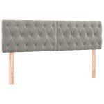 Vidaxl têtes de lit 2 pcs gris clair 80x7x78 / 88 cm velours Vidaxl têtes de lit 2 pcs gris clair 80x7x78 / 88 cm velours