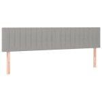 Vidaxl ttes de lit 2 pcs gris clair 90x5x78 / 88 cm tissu