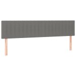 Vidaxl ttes de lit 2 pcs gris fonc 100x5x78 / 88 cm tissu