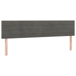 Vidaxl ttes de lit 2 pcs gris fonc 100x5x78 / 88 cm velours
