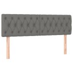 Vidaxl t�tes de lit gris fonc� 144x7x78 / 88 cm tissu