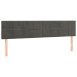 Vidaxl têtes de lit 2 pcs gris foncé 80x5x78 / 88 cm velours Vidaxl têtes de lit 2 pcs gris foncé 80x5x78 / 88 cm velours