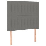 Vidaxl ttes de lit 2 pcs gris fonc 90x5x78 / 88 cm tissu