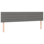 Vidaxl ttes de lit 2 pcs gris fonc 90x5x78 / 88 cm tissu