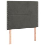 Vidaxl ttes de lit 2 pcs gris fonc 90x5x78 / 88 cm velours