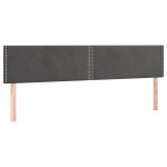 Vidaxl ttes de lit 2 pcs gris fonc 90x5x78 / 88 cm velours