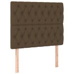 Vidaxl t�te de lit marron fonc� 100 x 7 x 118 / 128 cm en tissu