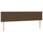 Vidaxl t�tes de lit marron fonc� 160 x 5 x 78 / 88 cm tissu