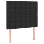 Vidaxl ttes de lit 2 pcs noir 100x5x78 / 88 cm similicuir