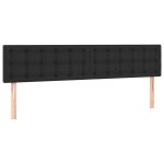 Vidaxl ttes de lit 2 pcs noir 100x5x78 / 88 cm similicuir