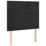 Vidaxl t�te de lit noir 90x5x118 / 128 cm velours