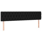 Vidaxl ttes de lit 2 pcs noir 90x7x78 / 88 cm tissu